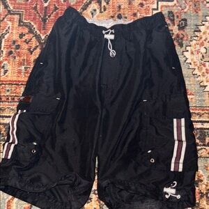 Kids Black Cargo Shorts